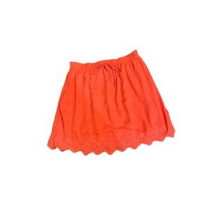 Kiara‎ Skirt Embroidered A Line Drawstring Waist Women's Medium